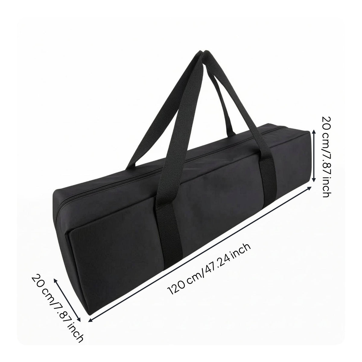 PVC Bottom Zippered Duffel Bag Reinforced Stitching Camping Storage Bag 600D Oxford Cloth Carrying Gear Wide Strapping Handles for Campers