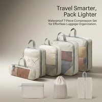 Travel Packing Cubes for Suitcase, 8 Set Waterproof Mesh Luggage Organiser Bags, Airplane Essentials Backpacking Polyester