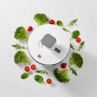 Quick Drying Stainless Steel Salad Drainer Single-Press Operation Manual Salad Drainer Lettuce Crisper Bowl