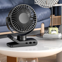 Portable Attach-on Fan Adjustable Attach-on 360-Degree Rotating fan° Rotating for Infant, Commuters, Pushchair