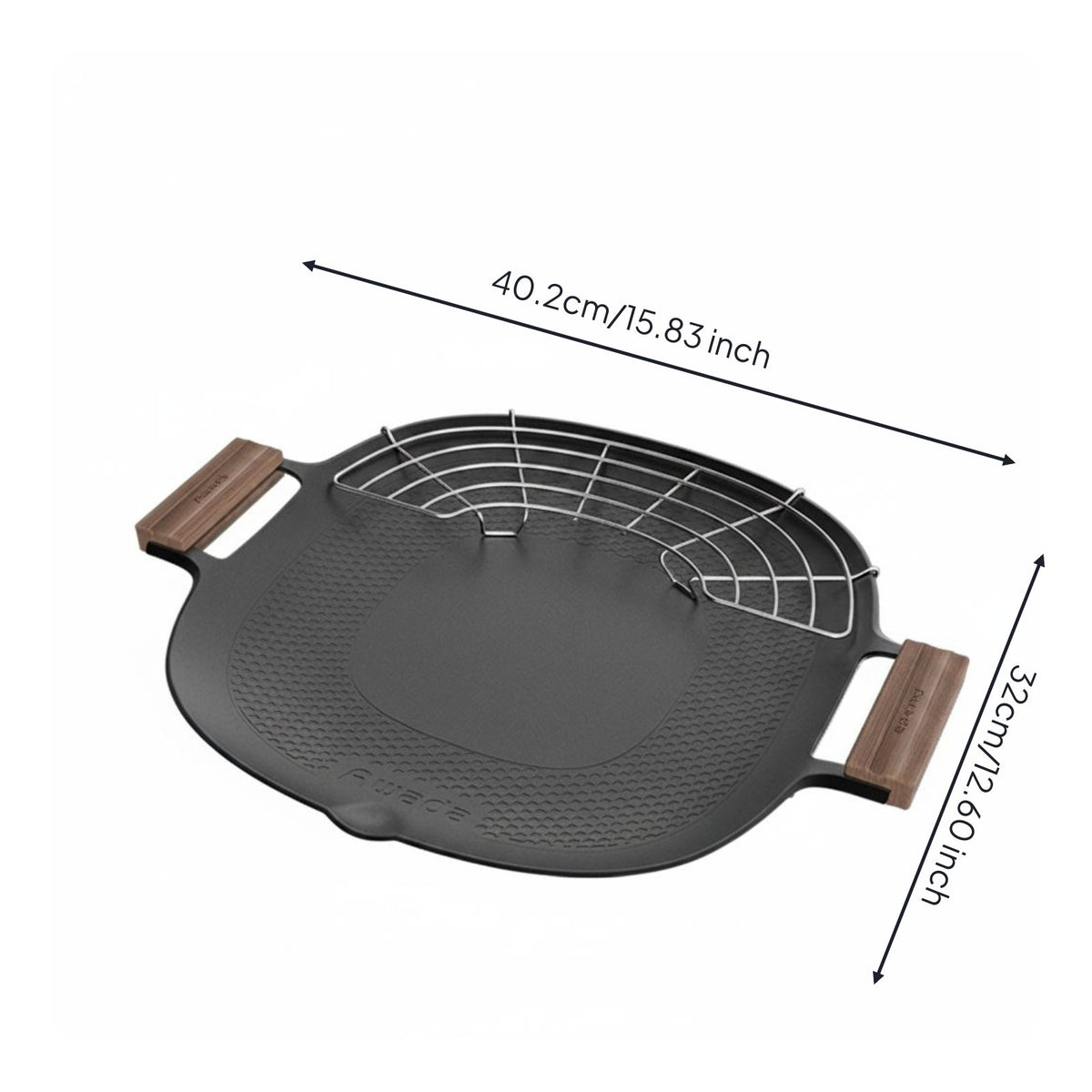 Multi-Purpose Korean Barbecue Pan Even Heating Korean Bbq Pan Food Grade Safe Coating for Outdoor