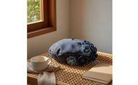 Soft Shape Floral Jean Fabric Beret Fashionable Headwear Year-Round Wear for Women