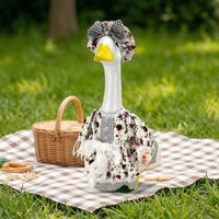 Goose Dress with Bonnet Plaid Goose Outfit with Bonnet Farmhouse Decor for Entryway