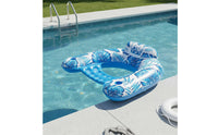 Lightweight U-Shaped Pool Buoyant Lounger Portable U-Seat Buoyant Lounger Backrest Support Inflatable Pool Lounger