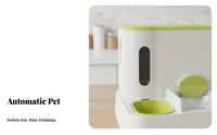 Wet & Dry Separation Automatic Pet Food and Water Dispenser Easy to Clean 2-in-1 Pet Feeder and Waterer Detachable Design for Cats, Vacation