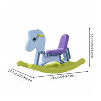 Multifunction Ride Toy Cognitive Training Easy to Move Rocking Horse for Children