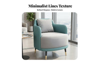 3 Pieces Minimalist Design circular table and 2 Upholstered Chairs Modern design Conversation Set Comfortable Seating Indoor Furniture Stable Base for Interior Designers, Business Owners, Reception Area, Hotel, Living Room, morning dining corner