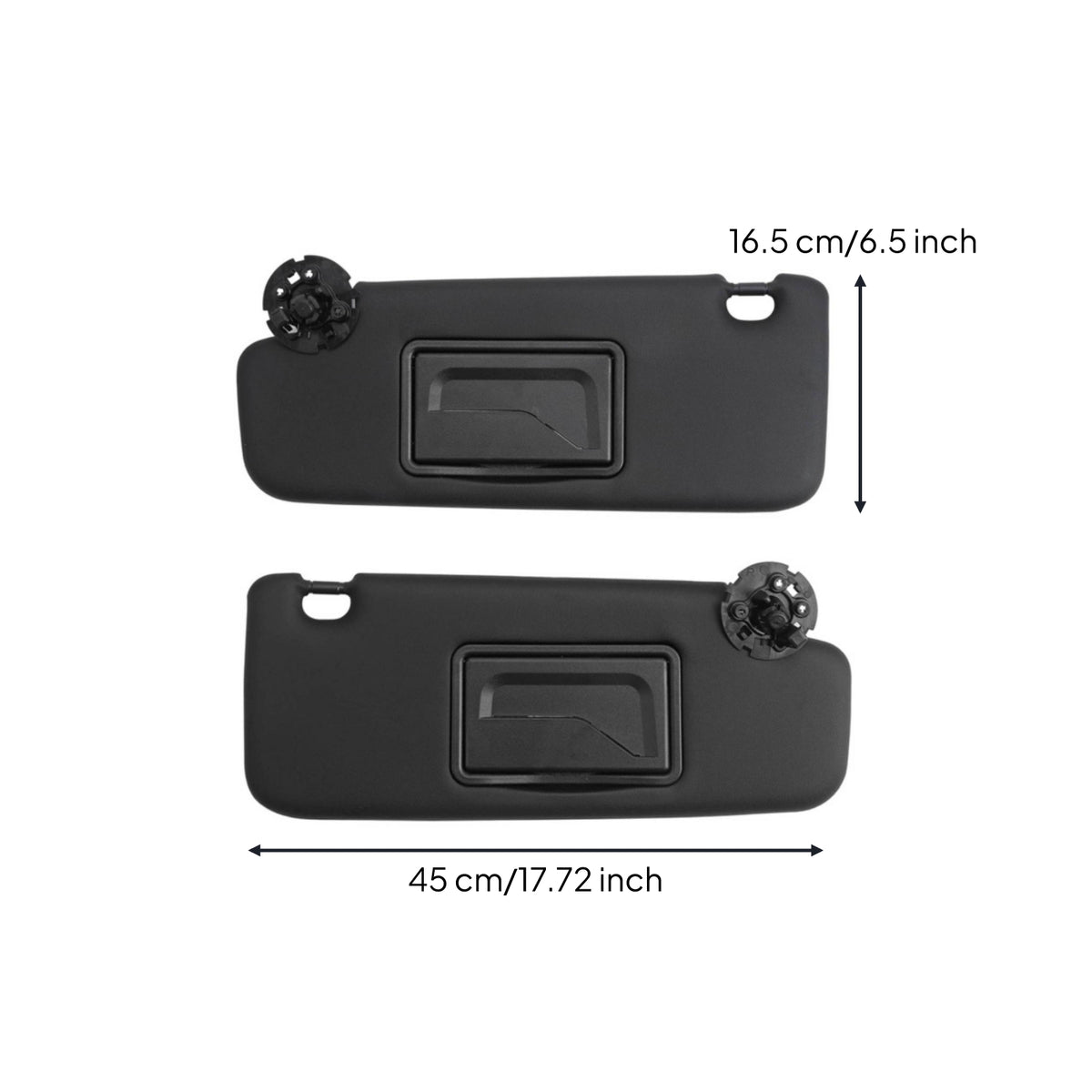 Matte Black Replacement Sun Visor OEM-Style Sun Visor with Mirror Textured Vehicle Accessory Long-Lasting for Daily Driving