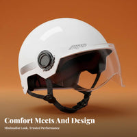 3C Certified Electric Bike Helmet All-Season Motorcycle Half Helmet Shock Resistant for Men, Commuters, Commuting, City Riding