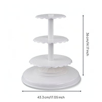 Three-Tier Cake Stand Stable Cake rack with Plates Elegant Tiered Serving Tray for Party Planners, Dessert Makers, Weddings