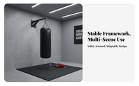 Stable Triangular Design Striking Bag Wall Mount Long-Lasting Steel Construction Heavy Duty Sandbag Hanger Reinforced Boxing Bag Wall Bracket Easy Installation for Combat Artists, Home Gym Users, MMA Fighters, Indoor, Garage, Basement