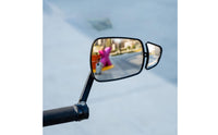 Expanded Field of View Adjustable Bike Rearview Mirror Sturdy and Long-Lasting Two-Wheeler Handlebar End Mirror for Cyclists, Commuters