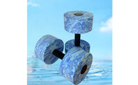 4 Pieces Easy-Grip Water Dumbbells with Marbled Pattern Lightweight Aquatic Exercise Dumbbells High-Density Aquatic Exercise Weights Quick-Drying for Fitness Enthusiasts, Swimmers, Swim Practice