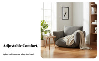 Space-Saving Design Adjustable Floor Lounger Reclining Function Adjustable rearrest Lounger Padded pad Single Sofa Minimalist design for Apartment Dwellers, Students, Small Spaces, Living Room, perusing corner, Home Office