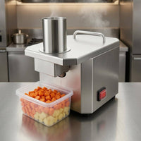 Stainless Steel Electric Vegetable Dicing Machine Compact Countertop Dicing Machine Metal Housing Automatic Fruit Dicer