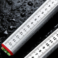2 Pieces Aluminum-Alloy Height Gauge Ruler with Spirit Level High Precision Tile Height Marking Ruler Accurate Leveling Tool Easy-to-Read for Flooring Installers, Diyers, Home Renovation