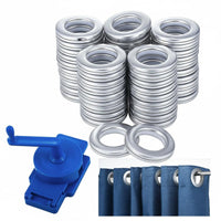 Curtain Fastener Punching Tool with Rings Handheld Grommet Tool Kit Easy to Use Rings for Crafters