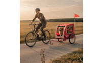 Enclosed Pet Cycle Trailer Breathable Dog Bike Trailer Comfortable Carrier Stable for Outdoor Travel