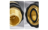 2 Pieces Garden Hose Quick Connector Heavy Duty Male and Female Hose Easy-Grip Hardware for Homeowners, Yard