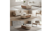 Coffee Table with Storage Low-Profile Minimalist Coffee Table Modern Furniture for Living Room, Lounge