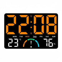 Modern Design Large Screen LED Clock Silent Operation LED Digital Clock DST Function for Seniors