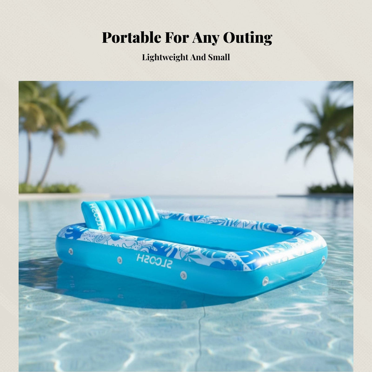 Inflatable Water Floating Bed, Multi-Functional Lounger, Pool Float for Lawn and Home