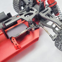 RC Car Chassis with Tires 4WD RC Chassis Rough-Terrain for Hobbyists, Builders, Backyard Bashing