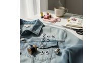 Decorative Clothing Embroidery Black and White Embroidered Character Applique Easy to Apply Mini Letter Embroidery for Crafters