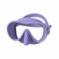 Adjustable Single Lens Dive Mask Soft Mask with Tempered Glass Comfortable Swim Goggles with Nose Cover Low-Volume for Divers, Snorkelers, Swimmers, Scuba Diving, Snorkeling, Pool
