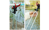 Tightening Knob Adjustable Fishing Rod Bracket Automatic Release Self-Locking Rod Clamp Metal and Plastic Fishing Pole Holder