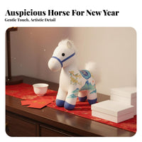 Year of the Horse Symbol Auspicious Gift Chinese Astrological Horse Stuffed Celestial New Year Symbol Doll Good Fortune Symbol