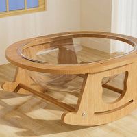 Extra Large Space Capsule Cat Bed - Cradle Bed, Stylish Acrylic Rocking House Indoor for Felines