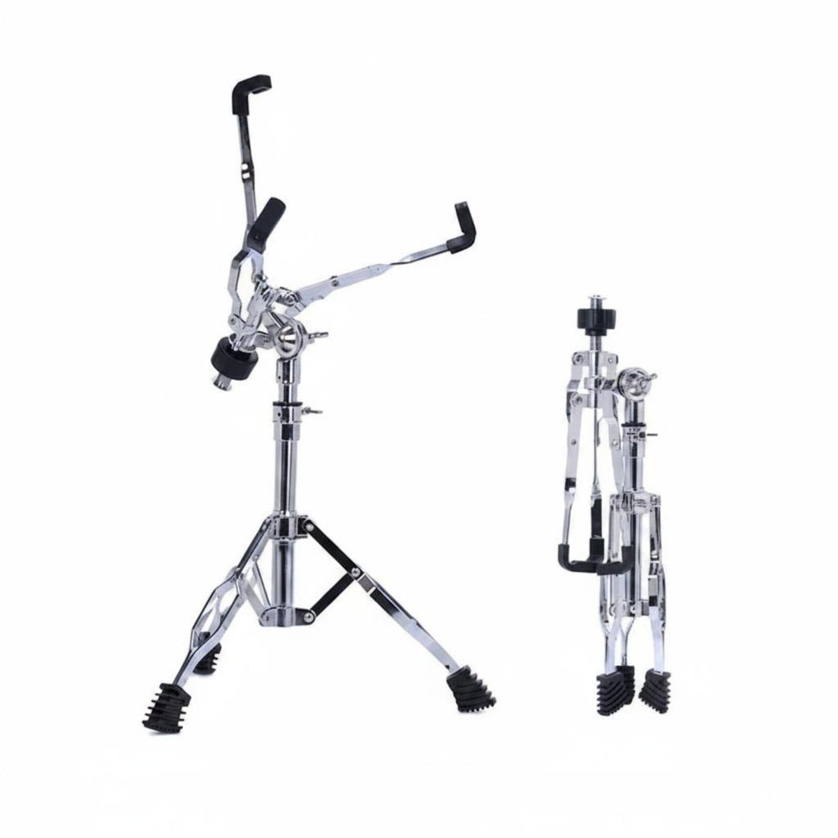 Non-Slip Rubber Feet Snare Drum Stand Foldable Tripod Drum Stand Heavy Duty for Drummers, Beginners, Stage Performance, Music Studio