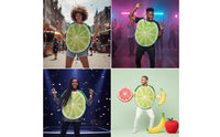 Lime Costume One-Size-Fits-Most Lime Outfit with Hat Cape-Style for Cosplayers