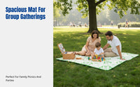 Thick Outdoor Mat, Camping Moisture-Resistant Blanket, Beach Mat, Foldable Tent Ground Pad, Water-Resistant, Geometric & Cartoon