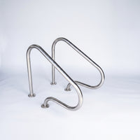 Stainless Steel Pool Handrail with Base Plates Long-Lasting Pool Railing with Base Plate Rust-Proof Handrails Compact