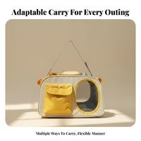 Lightweight Expandable Pet dorsalpack Breathable Design foldable Cat dorsalpack Large View viewing panel pet Transport Bag 3-method Carry for Small Dog Owners, Travelers, Travel, veterinarian Visits, strolling, outdoordoor