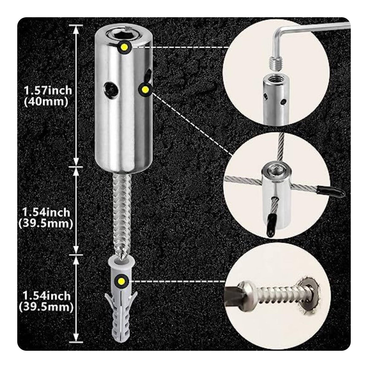 Rust-Resistant Cross Cable Clamp Long-Lasting Wire Trellis Clamp Reusable for Outdoor