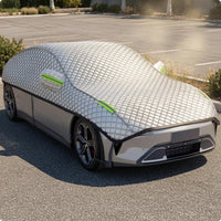 Reflective Car Cover Black Trim Sedan Car Cover Side Straps