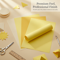 Large 1K Yellow Cardstock Paper for Kids' Crafts, Kindergarten, Photography Backgrounds, and Decoration