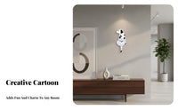 Swinging Tail Dog Clock Creative Design Puppy Pendulum Clock House Decoration DIY Non-Fading for Nursery