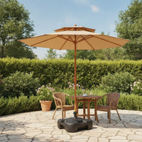 Patio Umbrella with Water-Resistant-Repellent Double Canopy Umbrella Resistant for Homeowners, Cafe Owners, Garden, Backyard, Balcony
