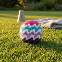 6 Pieces Handmade Spherical Crocheted Sandbag Multicolor Crocheted Sandbag