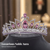 Crystal Crown Elegant Design Crystal Headpiece Crystal Tiara Sparkling Crystal Crown Lightweight for Wedding Celebrant, Wedding