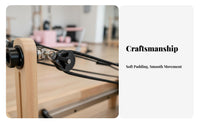 Space Saving Foldable Pilates Reformer Oak Wood Frame Home Pilates Core Bed Full-Body Workout Wooden Reformer Bed Adjustable Resistance for Professionals, Beginners, Adults, Flexibility Training, Gym, Living Room