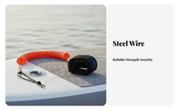 Stand-Up Paddleboard Ankle Leash 360-Degree Rotation Paddleboard Coiled Leash Paddle Board Ankle Cord Elastic Wave Ing Leg Rope