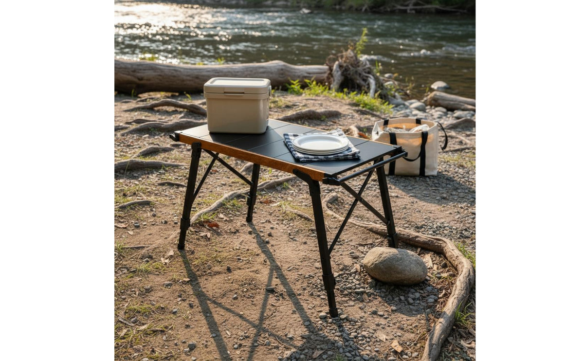 Camping Table Lightweight Aluminum Foldable Camp Table Easy to Pack for Campers, Picnickers, Picnic
