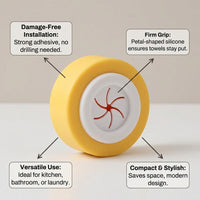 Sink and Kitchen Hook for Dish Cloth Holder, Single Bathroom Towel for Hand No-Drill and No-Screw for Easy Setup
