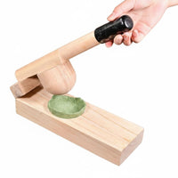 Wooden Dumpling Pastry Time-Saving Wooden Dumpling Press Handheld Pastry Press for Home Cooks