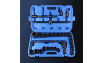 30 Pieces Socket Wrench Set with Case Heavy-Duty Socket Wrench Kit Metric Mechanics Tool Kit with Case for Professionals, Home Improvement Hobbyists